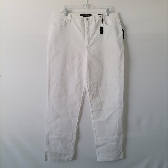 NWT Gloria Vanderbilt Womens White Ultra Stretch Slimmimg Amanda Jeans Size 18 - Picture 1 of 7